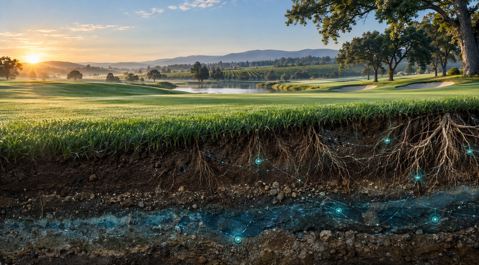 Golf turf managed with GroundWorx